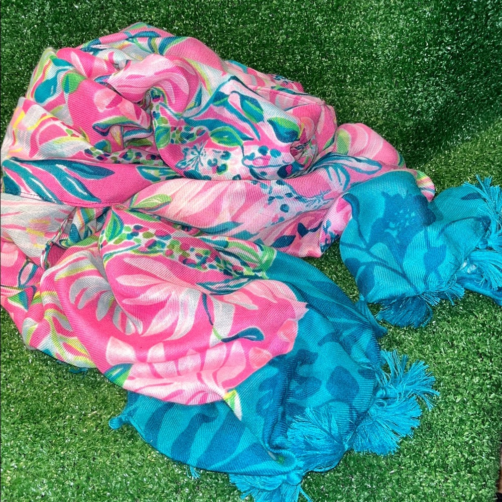 Resort Scarf Plumeria Pink I’m Feline Fine by Lilly Pulitzer